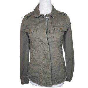 Sky and Sparrow Cotton Military Style Olive Fringe Utility Jacket Gorpcore XS